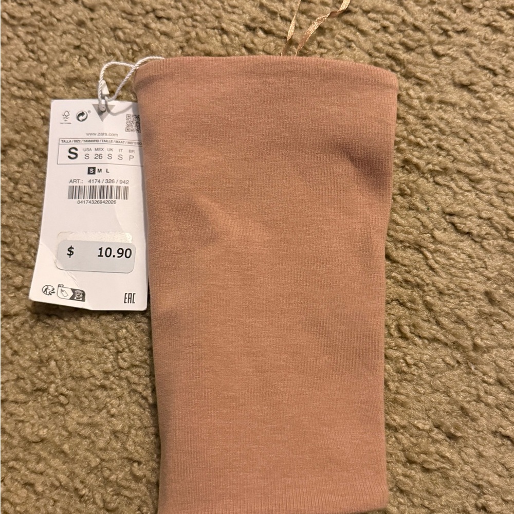 Zara Women's Crop Tube Top - Light Brown